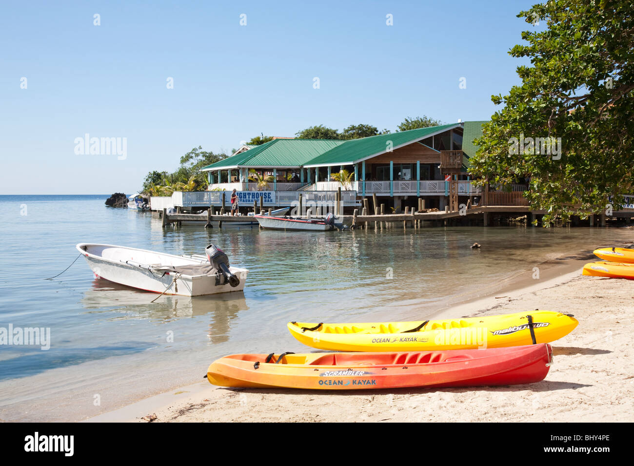 Il West End, Roatan, isole di Bay, Honduras Foto Stock