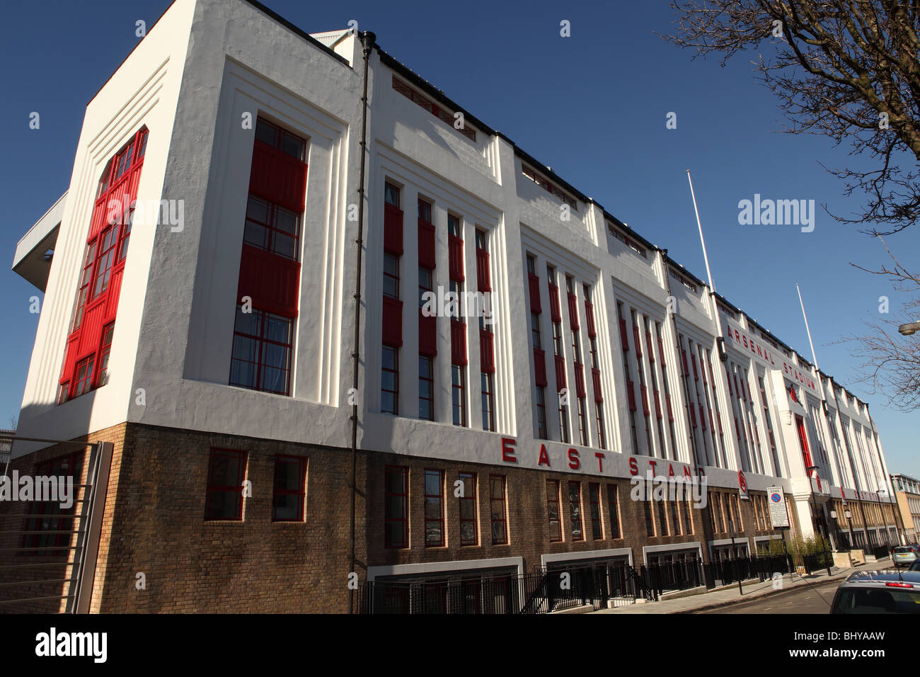 La East Stand del vecchio calcio di Highbury Stadium, ora convertito in un sviluppo residenziale Foto Stock