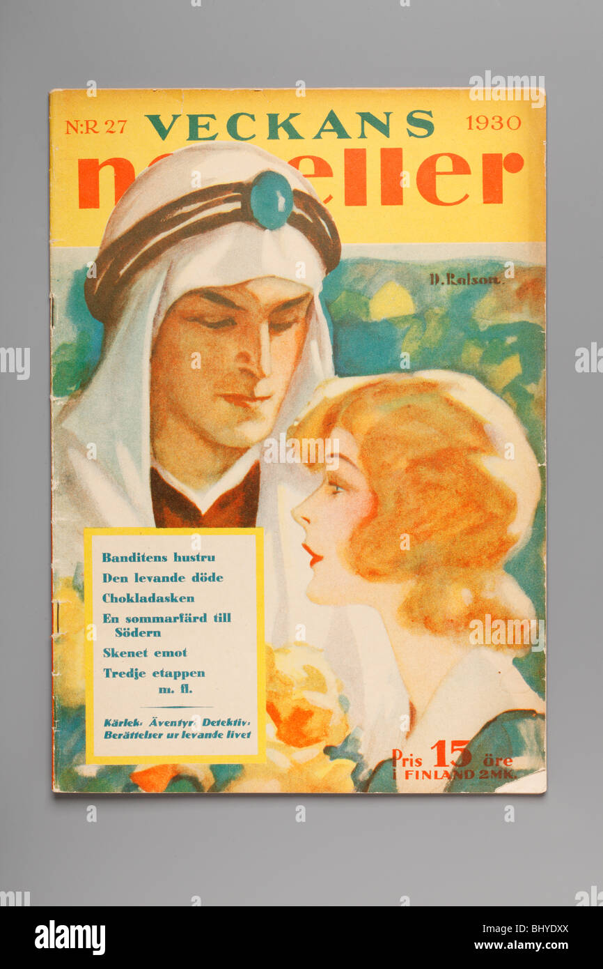 Svedese di storie brevi in rivista Noveller Veckans dal 1930. Foto Stock
