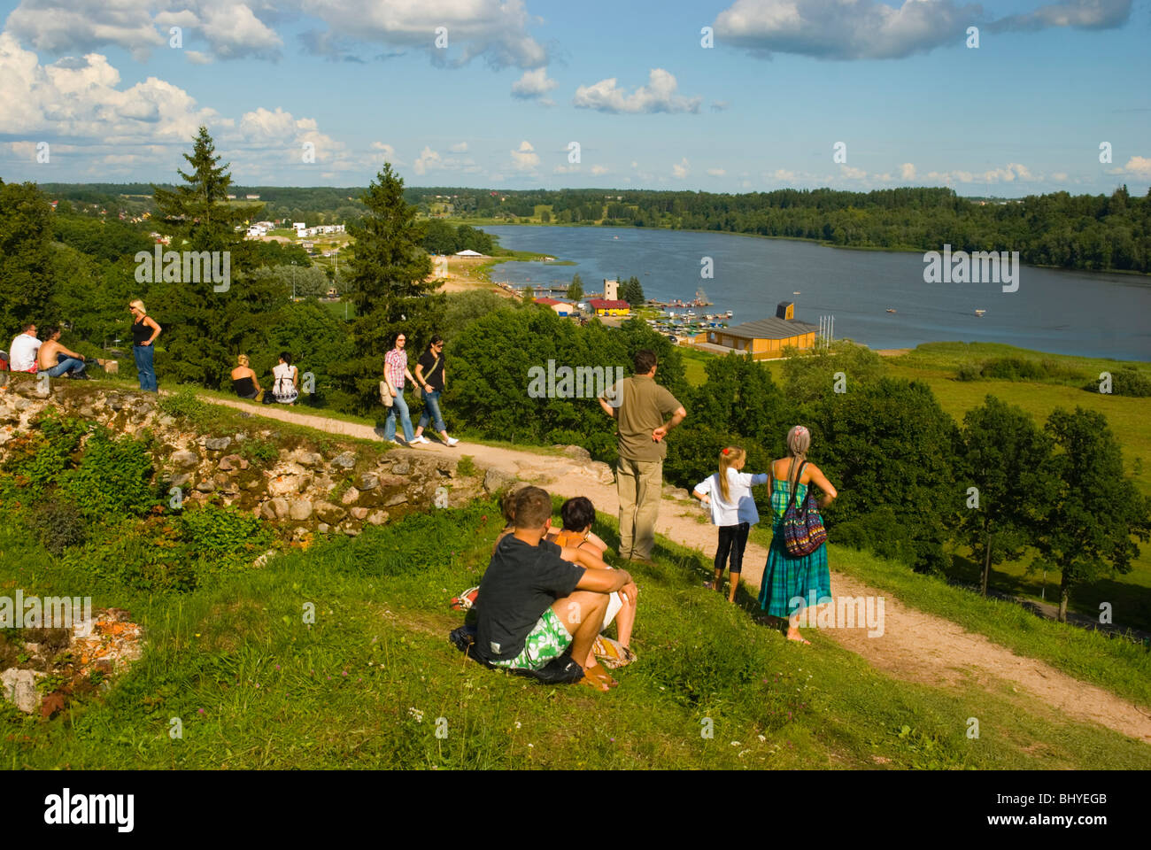 Lossimäed la collina del castello in Viljandi Estonia Europa Foto Stock