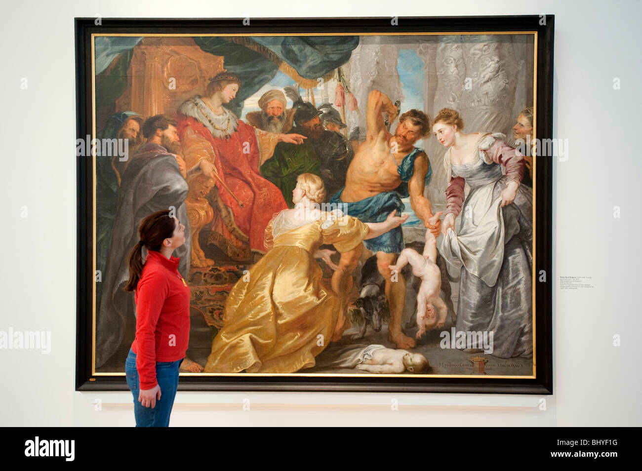 Il Giudizio di Salomone da Peter Paul Rubens a Statens Museum Kunst o il Museo Reale di Belle Arti di Copenhagen DANIMARCA Foto Stock