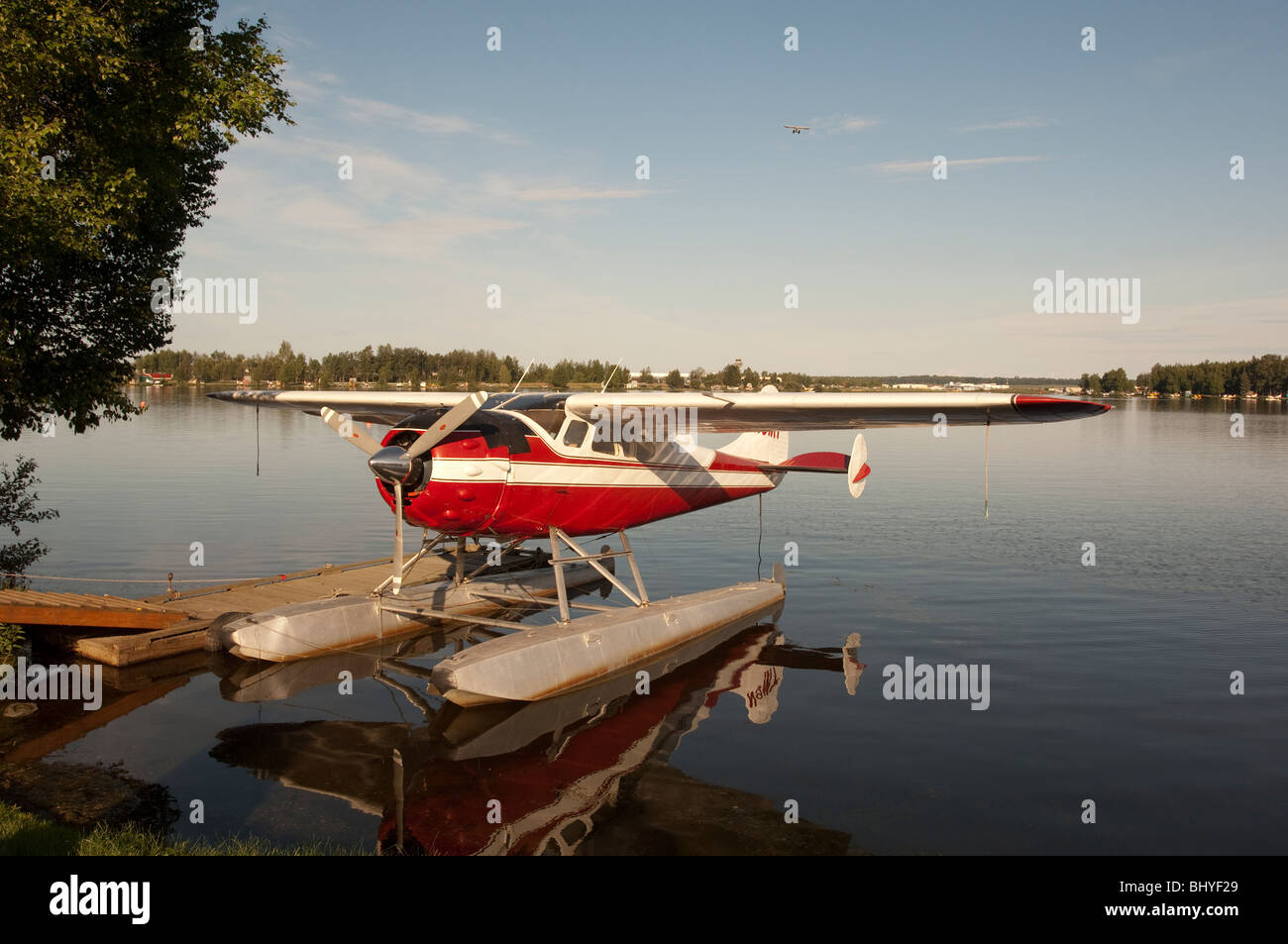 Piani di flottazione, al lago Hood, Anchorage in Alaska Foto Stock