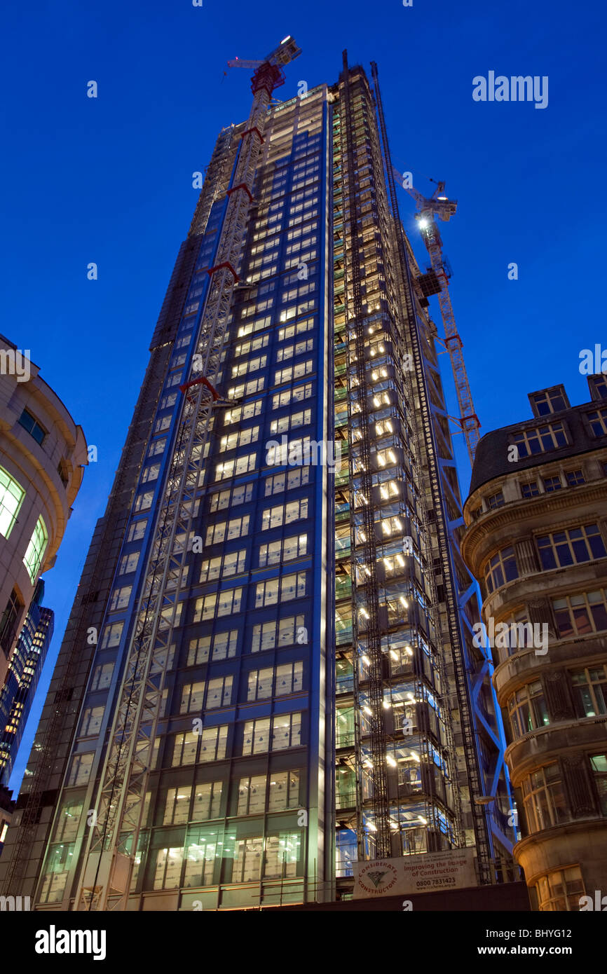 Heron Tower (110 Bishopsgate) in costruzione nella città di Londra Foto Stock