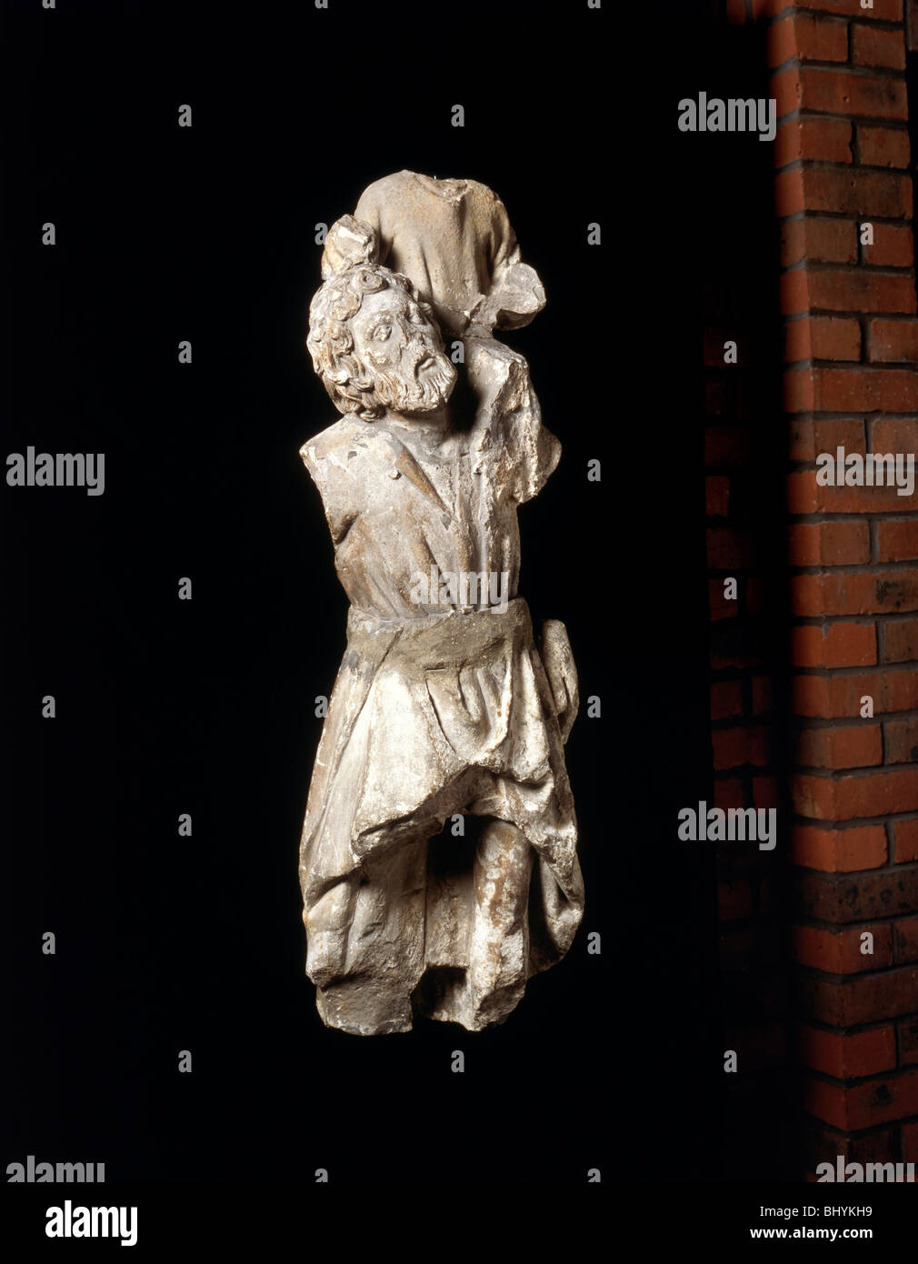 Statua di San Cristoforo, XIV secolo. Artista: sconosciuto Foto Stock