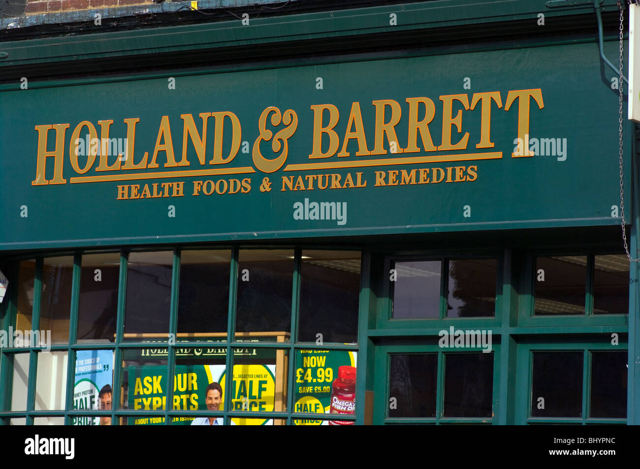 Holland & Barrett Shopfront Inghilterra Foto Stock