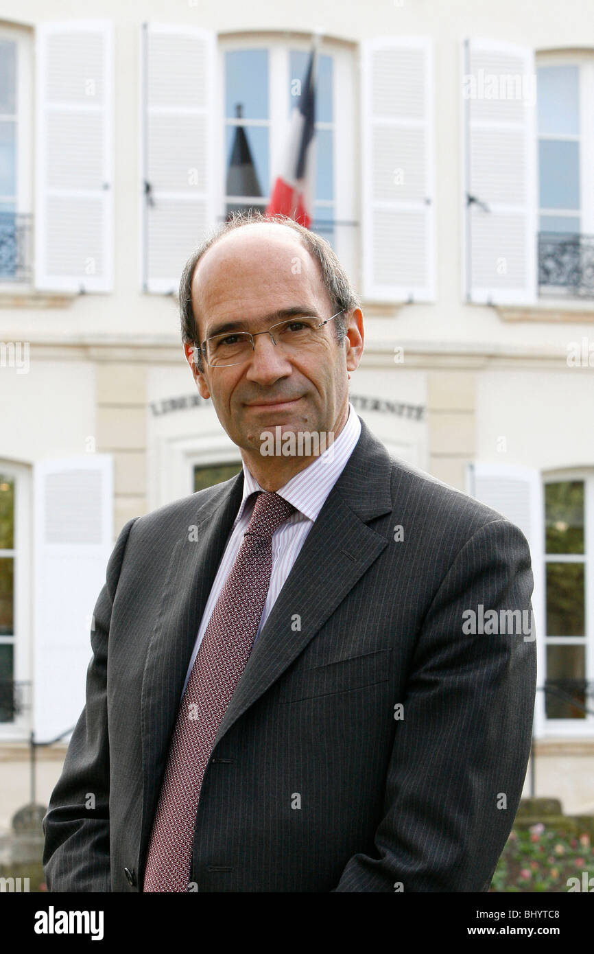 Chantilly (60): il Ministro e il sindaco Eric Woerth (2009/10/17) Foto Stock