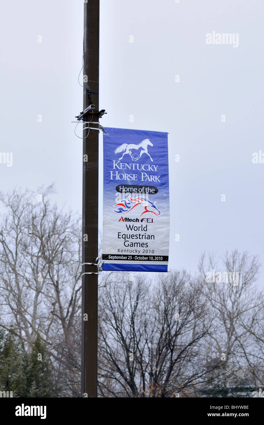 Segno per il Alltech FEI World Equestrian Games al Kentucky Horse Park in Lexington, Kentucky negli Stati Uniti Foto Stock