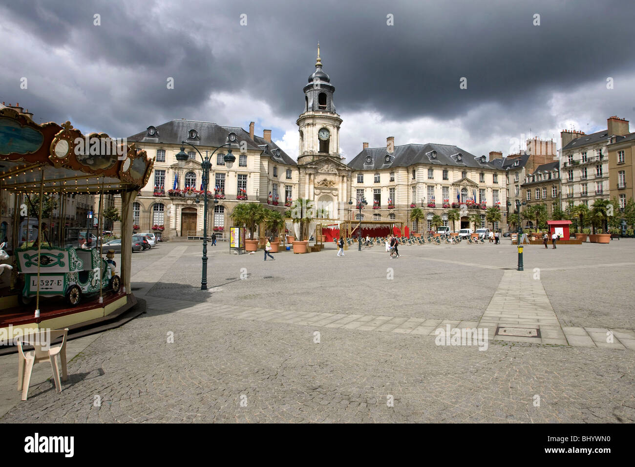 Rennes (35) : townhall square Foto Stock