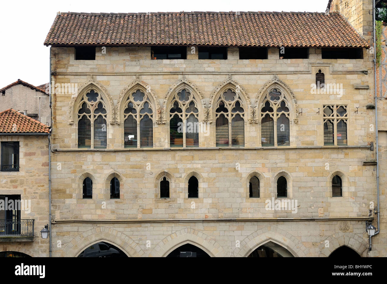 Figeac (46) : quartiere medievale, "luogo Champolion' square Foto Stock