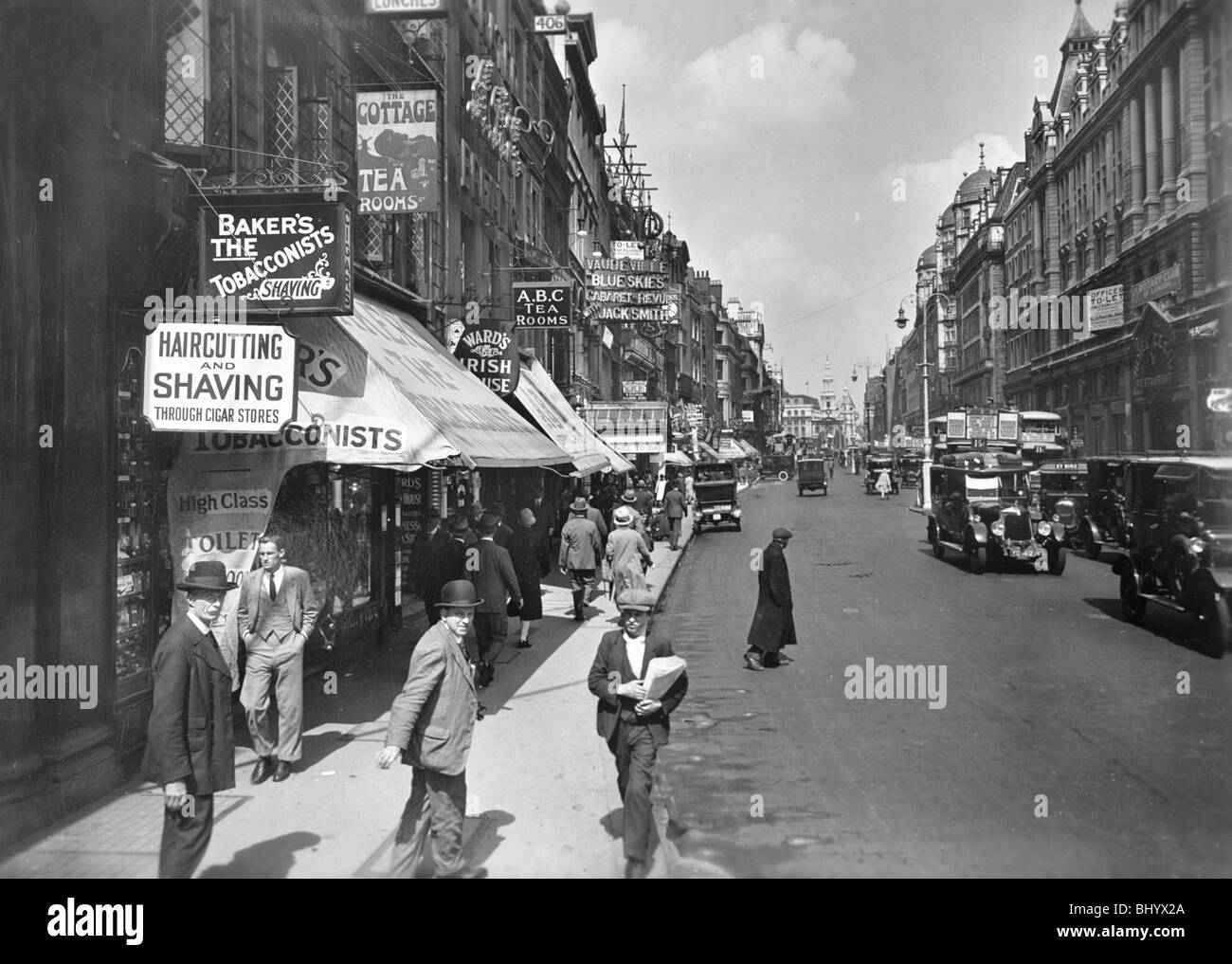 Il trefolo guardando ad est di Westminster, Londra, (c1910s?). Artista: sconosciuto Foto Stock