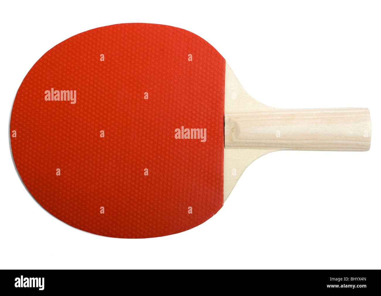 Table Tennis bat su sfondo bianco Foto Stock