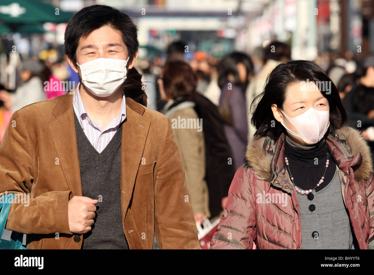 Giappone : una pandemia di influenza H1N1 (23/11/09) Foto Stock