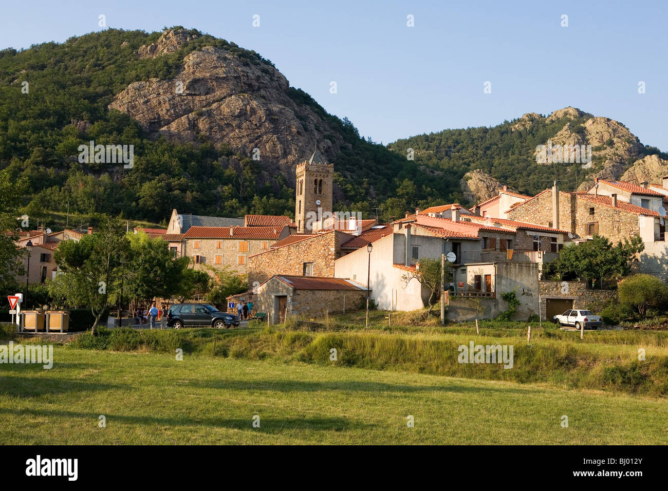 Pyrénées Orientales reparto (Pirenei Orientali) (66): Coustouges Foto Stock