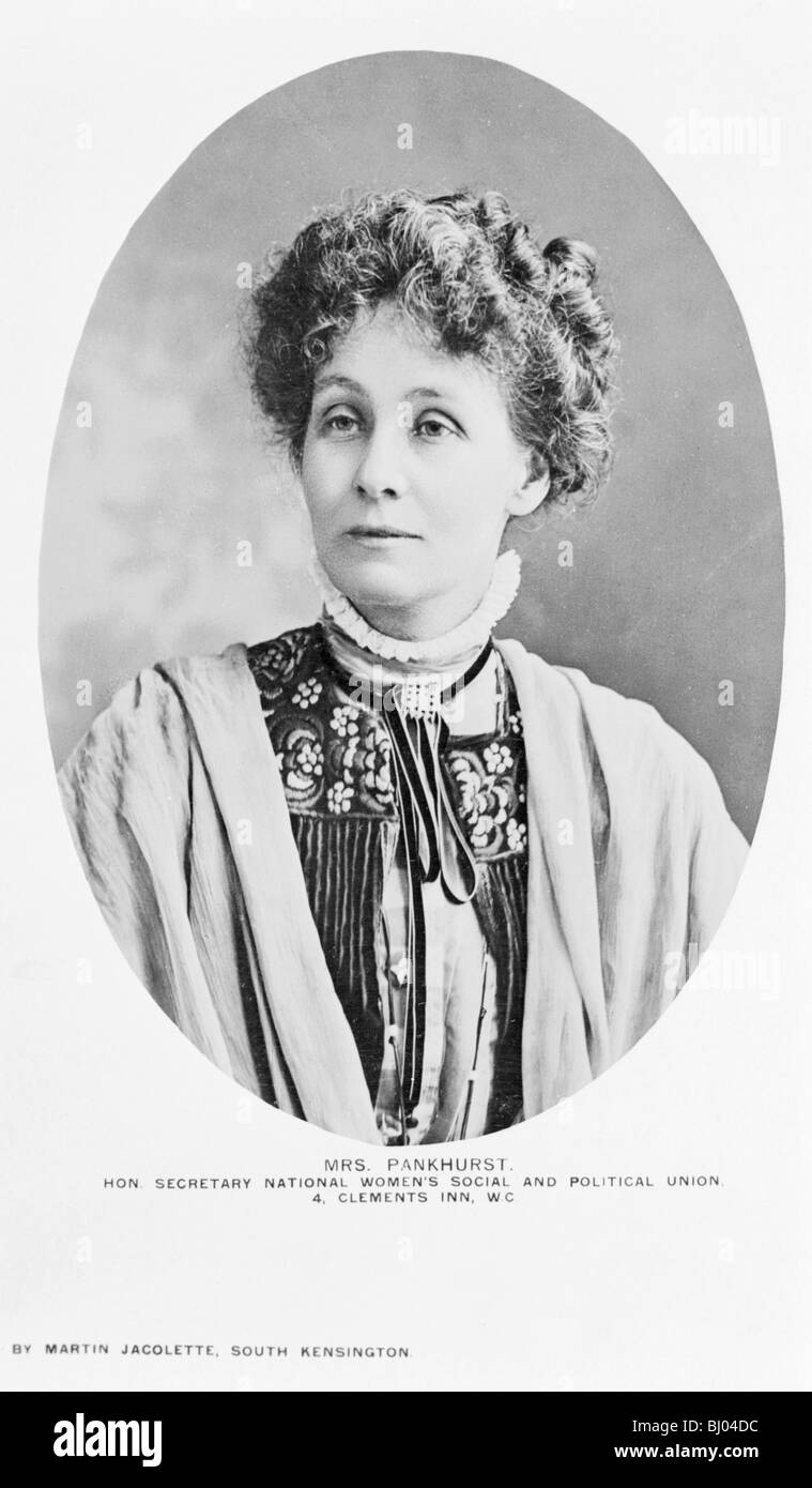 Emmeline Pankhurst, c1909. Artista: sconosciuto Foto Stock