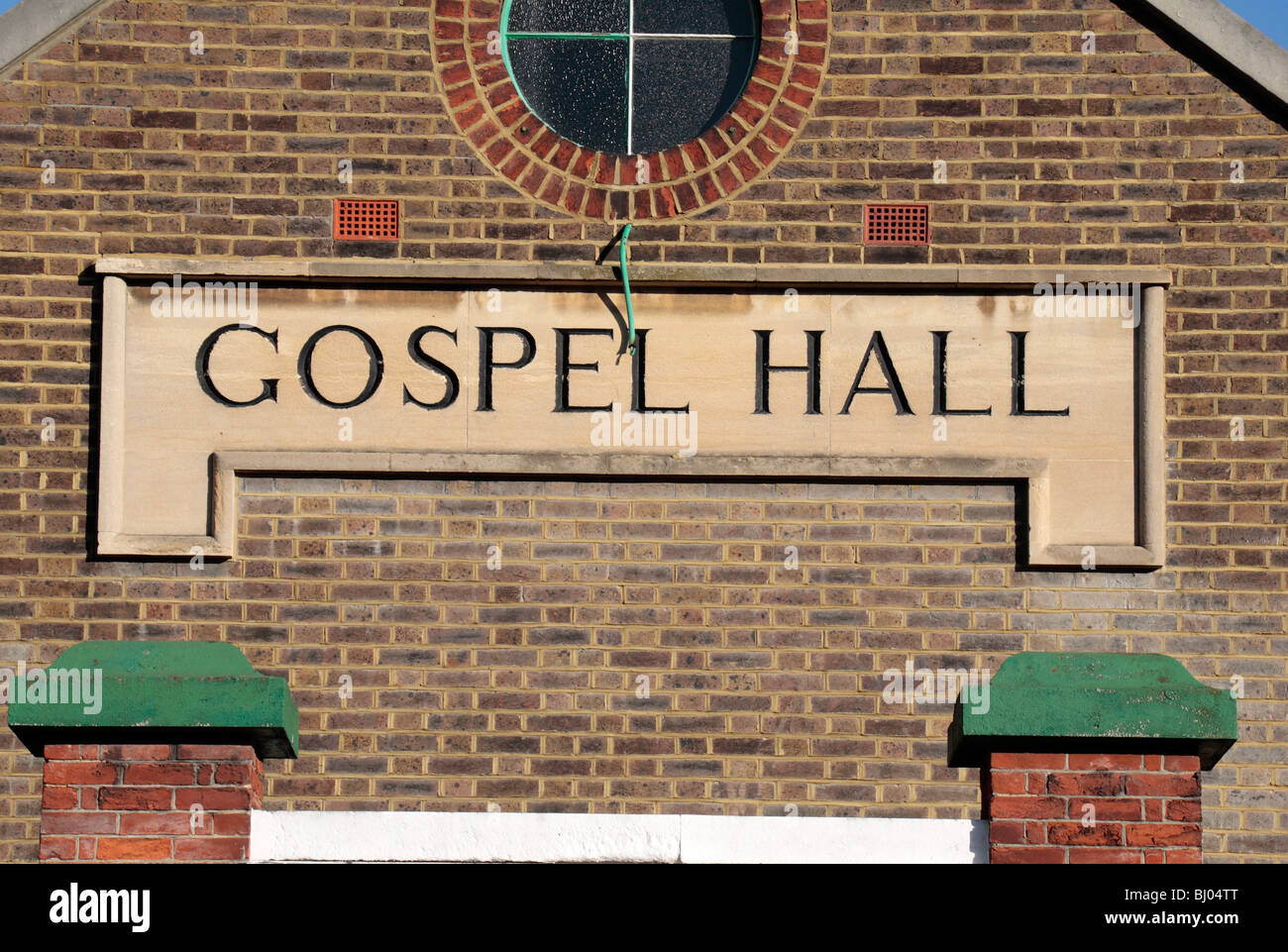 Il Vangelo Hall, un meeting cristiano hall di Hounslow, West London, Regno Unito. Foto Stock