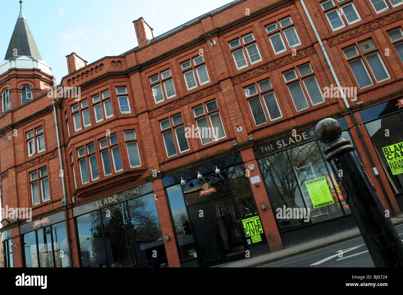 La Slade camere, in Broad Street, Wolverhampton, un live music venue chiamato dopo gli anni settanta band Slade fronteggiata da Noddy titolare Foto Stock