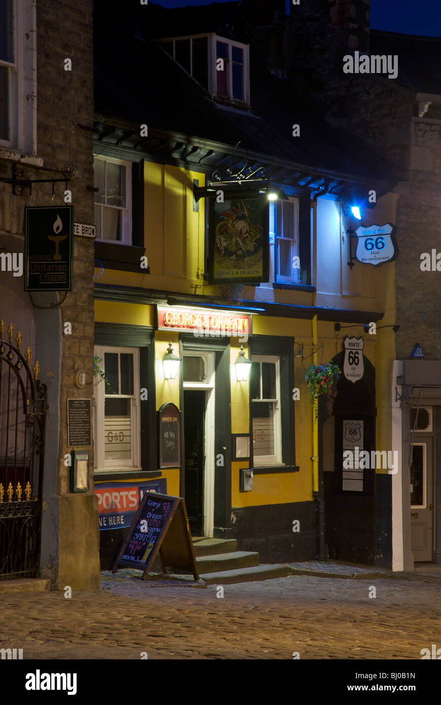 George & Dragon pub, Branthwaite Brow, Kendal Cumbria, England Regno Unito Foto Stock