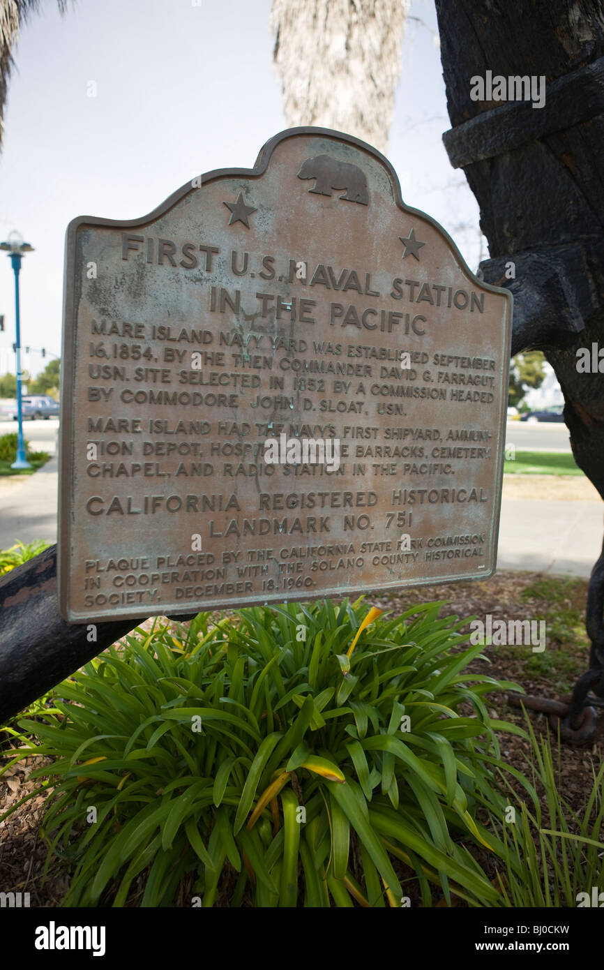 Mare Island Navy Yard è stato istituito il 16 settembre 1854, da allora Comandante David G. Farragut, U.S.N Foto Stock