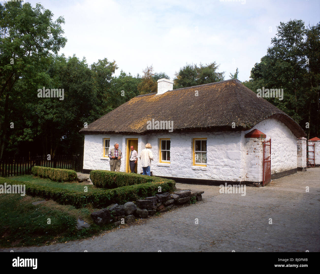 Tradizionale casa colonica, Ulster Folk & Transport Museum, County Down, Irlanda del Nord, Regno Unito Foto Stock