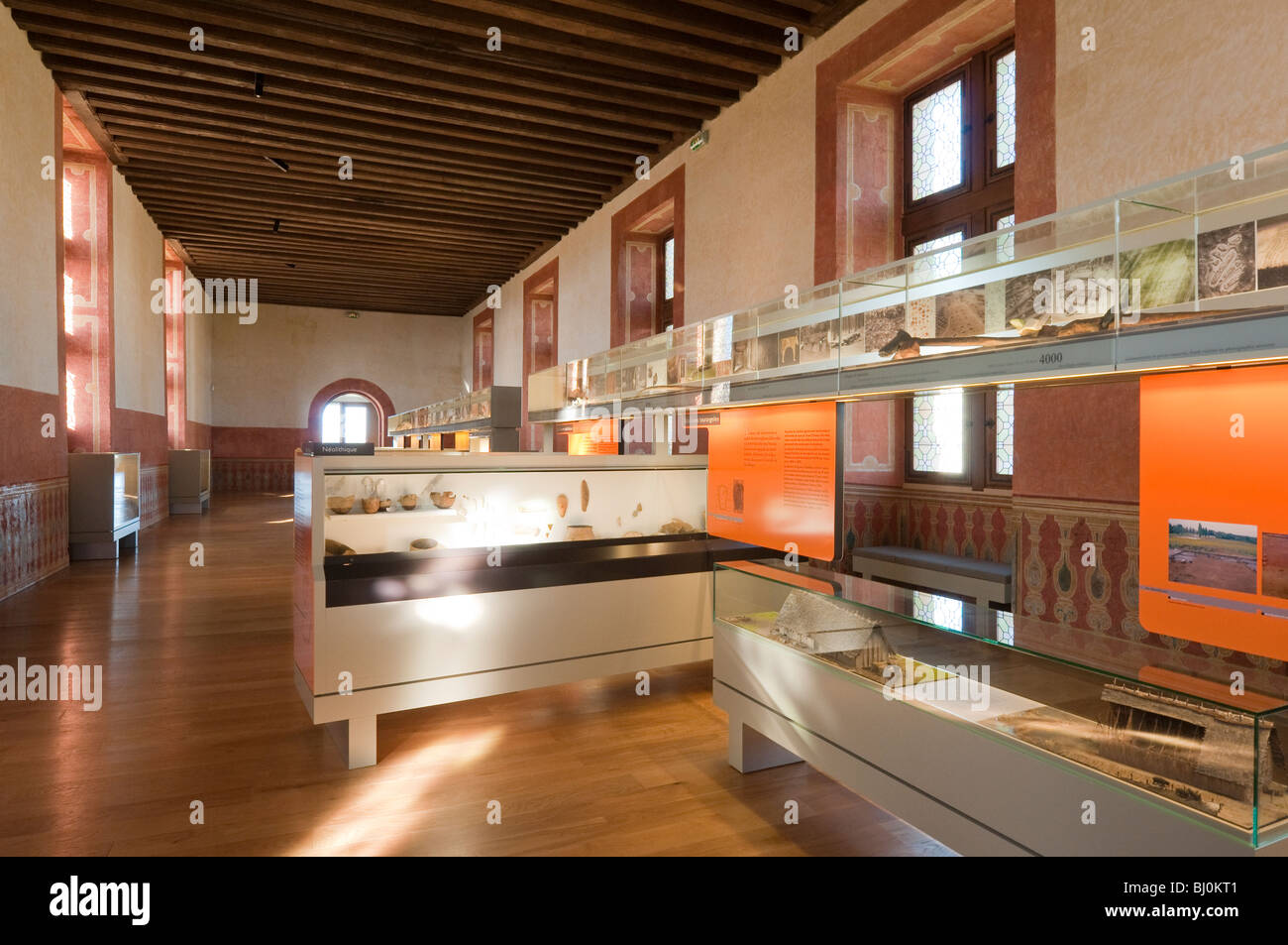 Renaissance Gallery interior / Museo della Preistoria, Le Grand-Pressigny, sud-Touraine, Francia. Foto Stock