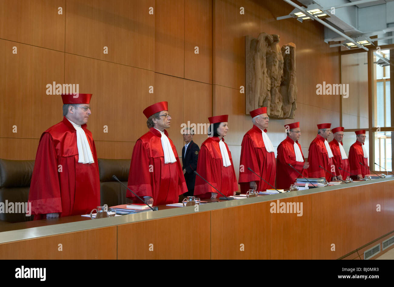Il primo Senato della Corte costituzionale federale di Karlsruhe, Germania Foto Stock