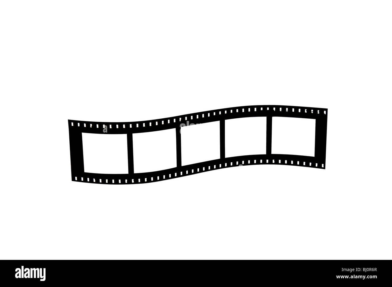 La striscia del film roll isolati su sfondo bianco. Foto Stock