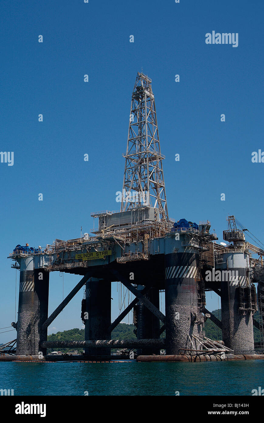 Oil Rig, Itacuruca, Brasile Foto Stock