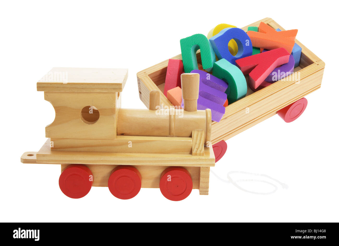 Giocattolo di legno treno Foto Stock