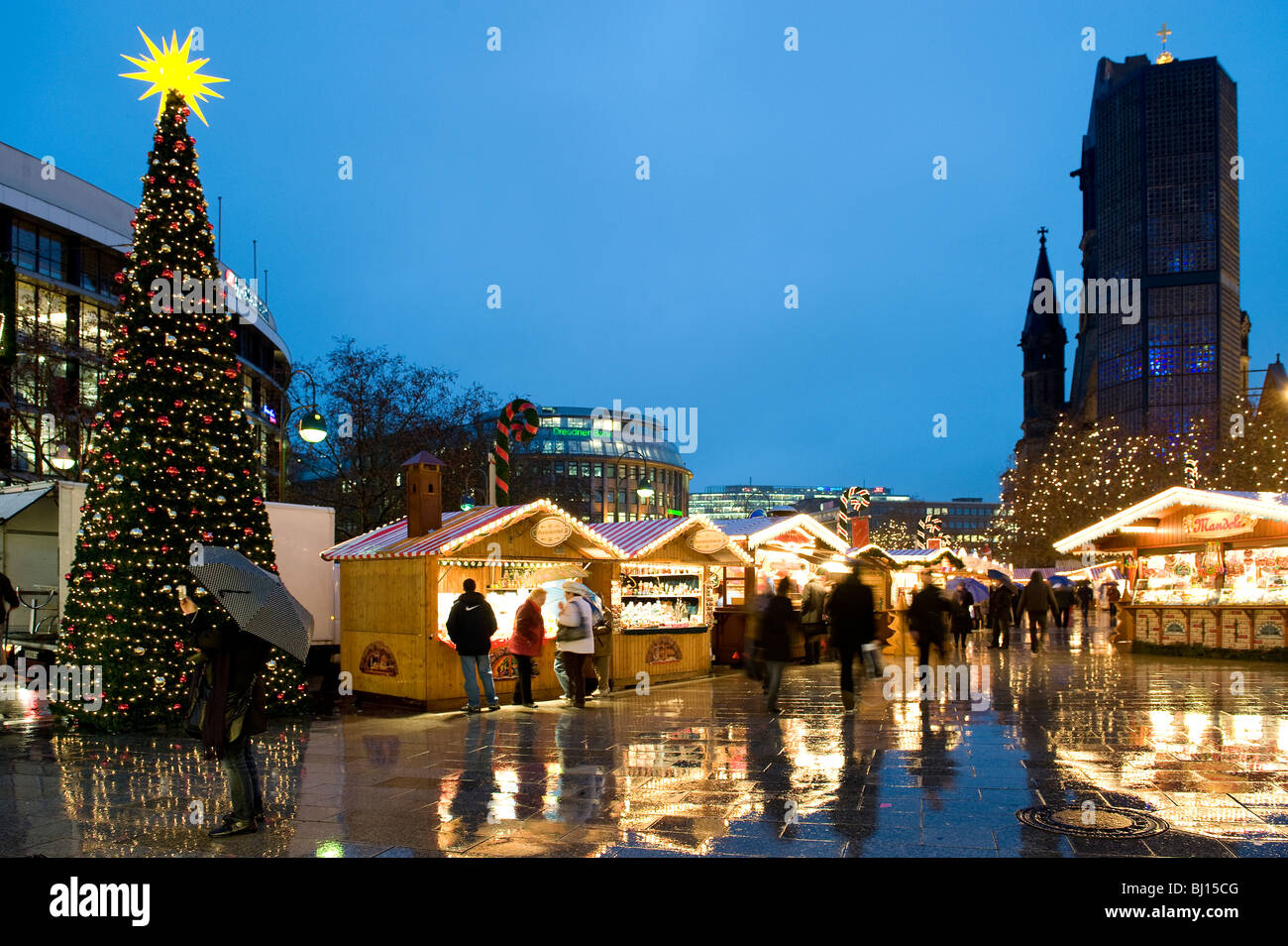 Mercatini di Natale Kurfürstendamm Berlino Germania Foto Stock