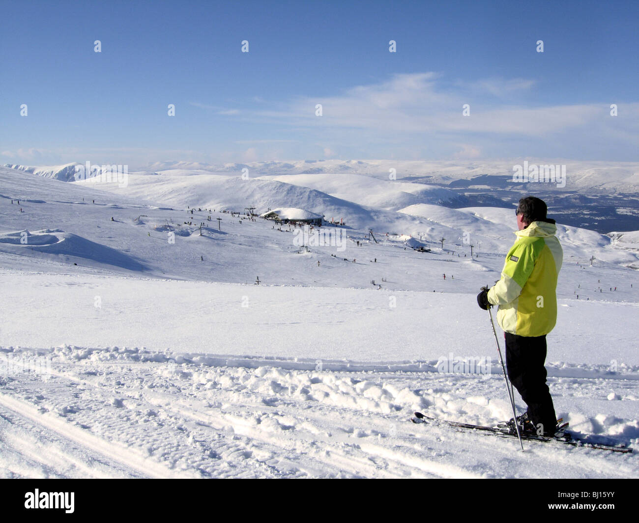 Sciare in Cairngorm Montagne in Scozia nel 2010 Foto Stock