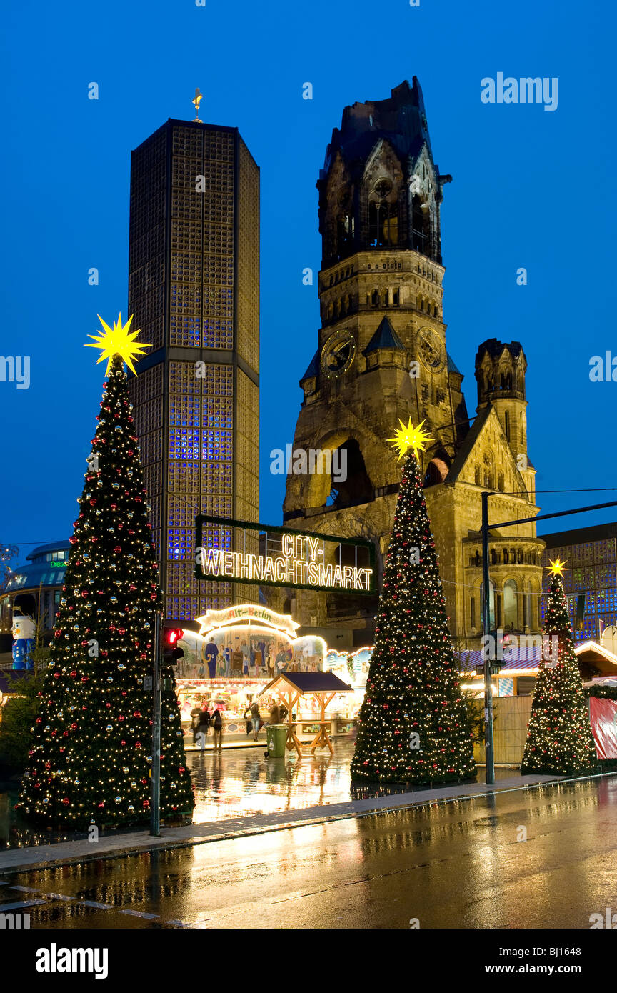 Mercatini di Natale Kurfürstendamm Berlino Germania Foto Stock