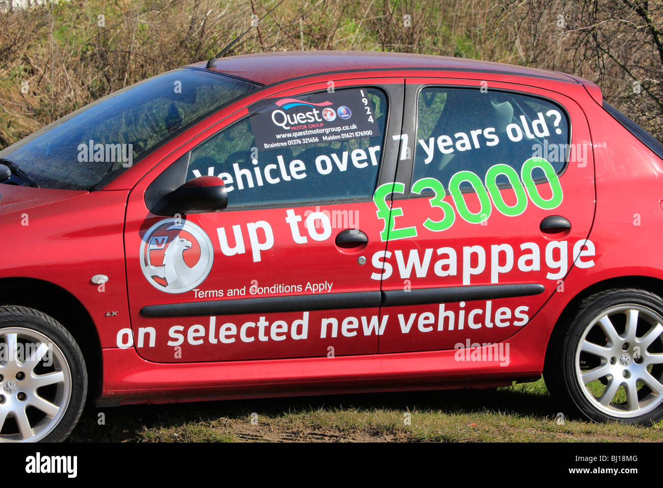 Rottamazione schema swappage incoraggiare le vendite di automobili in Inghilterra uk gb Foto Stock