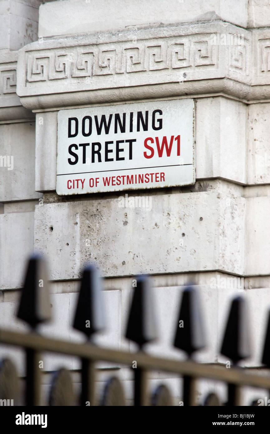 A Downing Street, Londra, Gran Bretagna Foto Stock