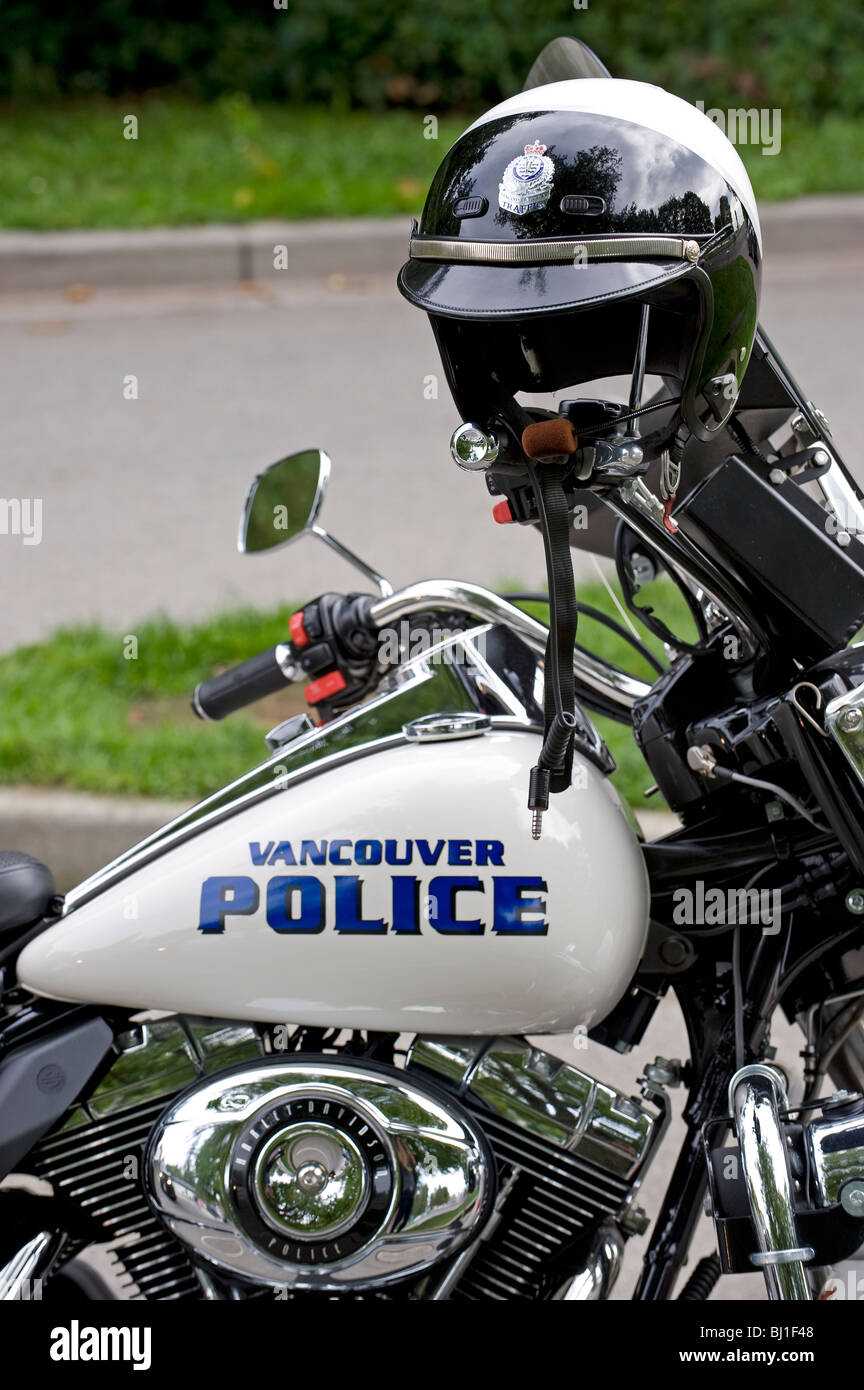 Polizia moto Vancouver BC Canada Foto Stock