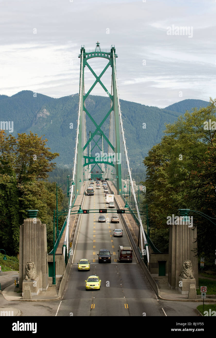 Ponte Lions Gate Vancouver BC Canada Foto Stock