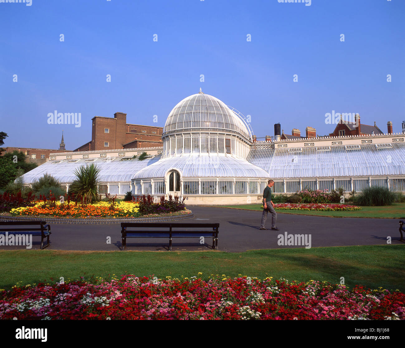 La Casa delle Palme, Giardini Botanici, Belfast, County Antrim, Irlanda del Nord, Regno Unito Foto Stock