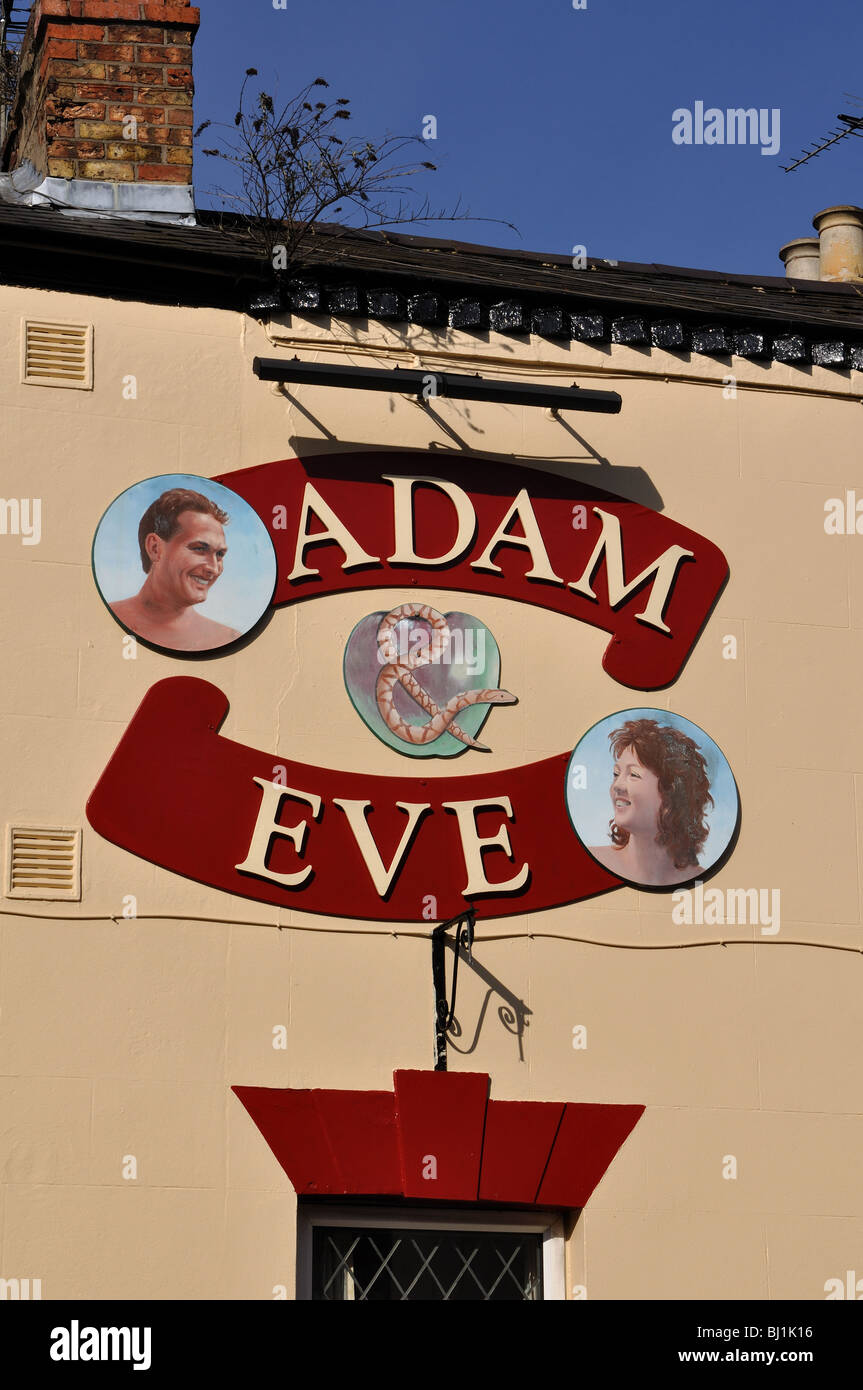 Adam ed Eve pub, Cheltenham Spa, Gloucestershire, England, Regno Unito Foto Stock