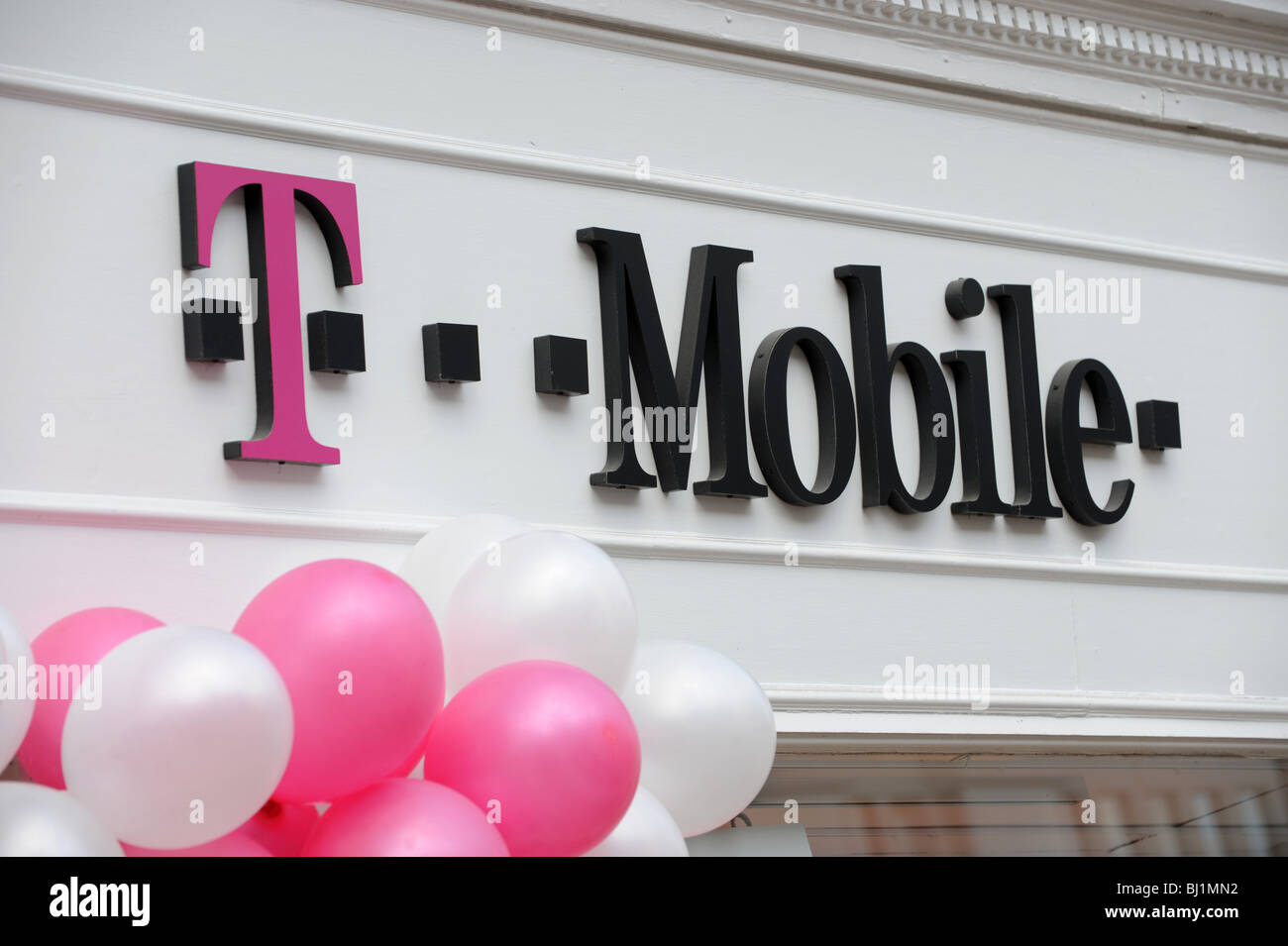T Mobile shop segno England Regno Unito Foto Stock