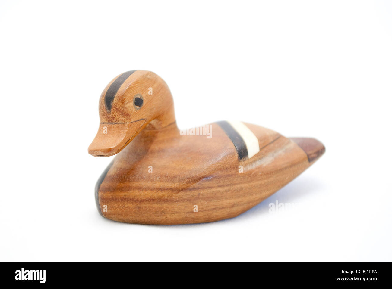 In legno intagliato duck Foto Stock