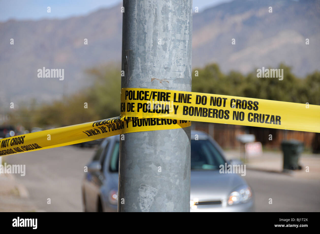 Tucson polizia indagare su un omicidio e la ripresa di un altro uomo ritiene di essere pista relative a Tucson, Arizona, Stati Uniti. Foto Stock