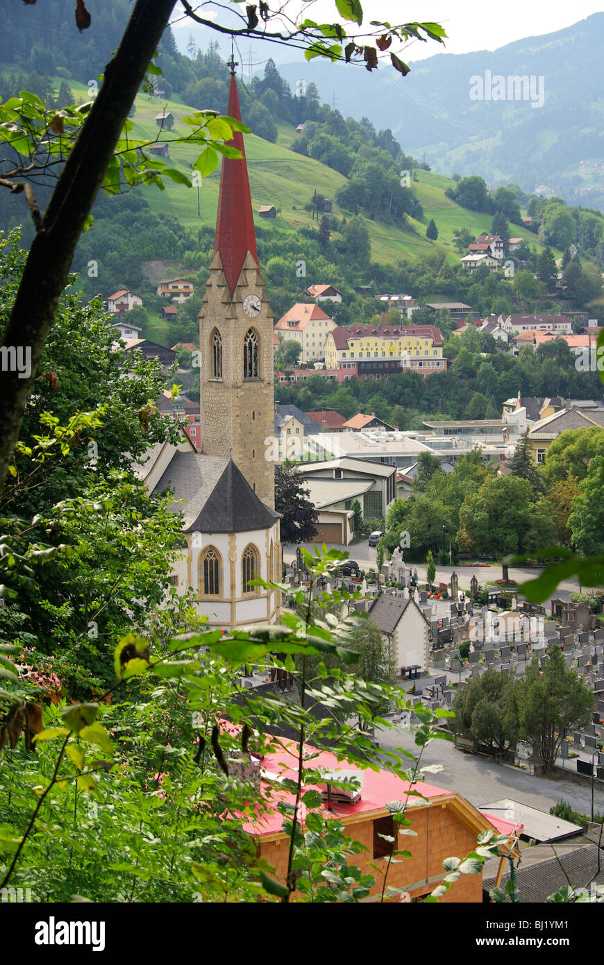 Landeck Kirche - Landeck Chiesa 01 Foto Stock