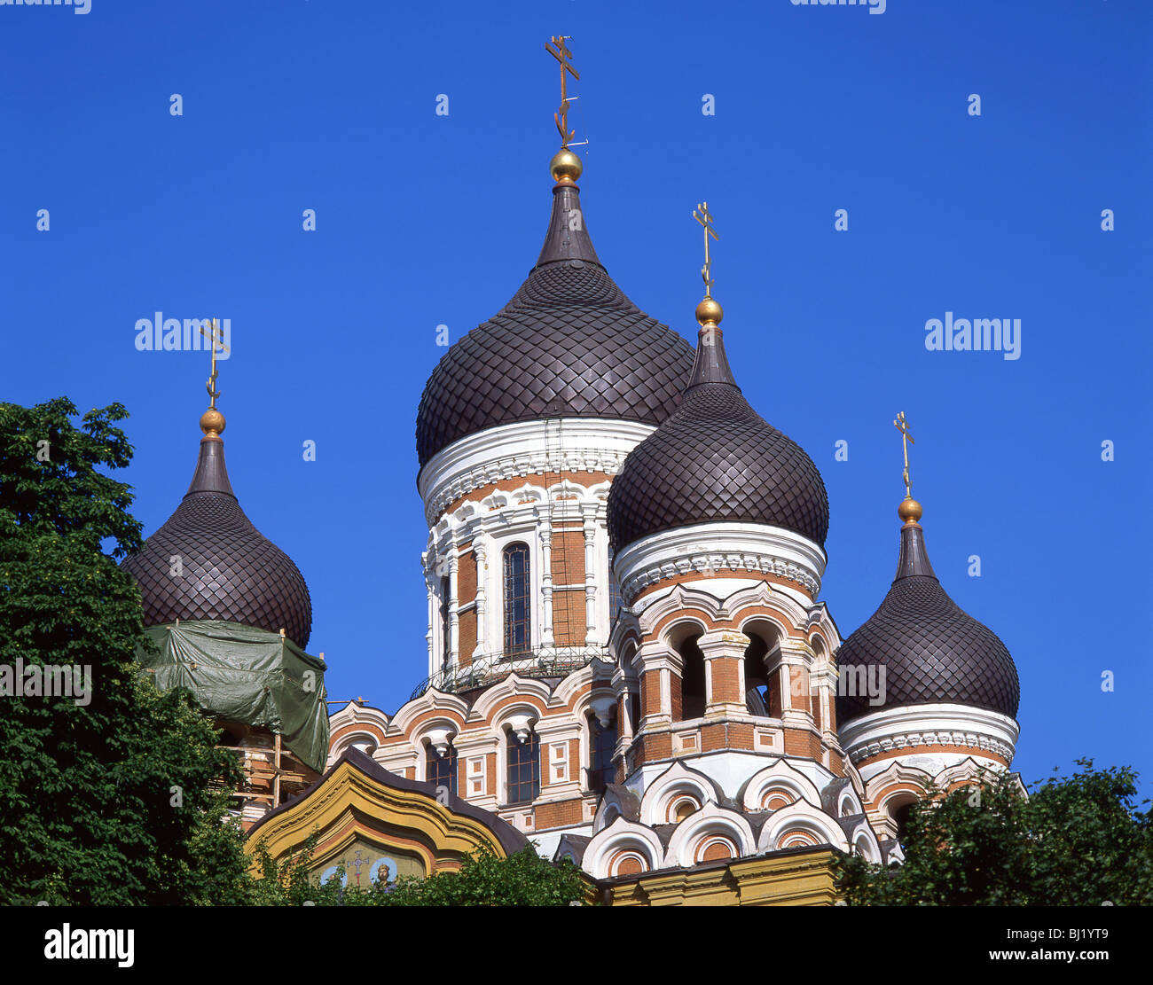 Cattedrale di Alexander Nevski, Toompea Hill, la Città Vecchia di Tallinn, Harju County, della Repubblica di Estonia Foto Stock