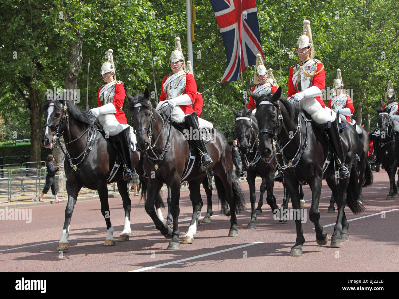 Londra, The Mall, Cavalleria per uso domestico Foto Stock
