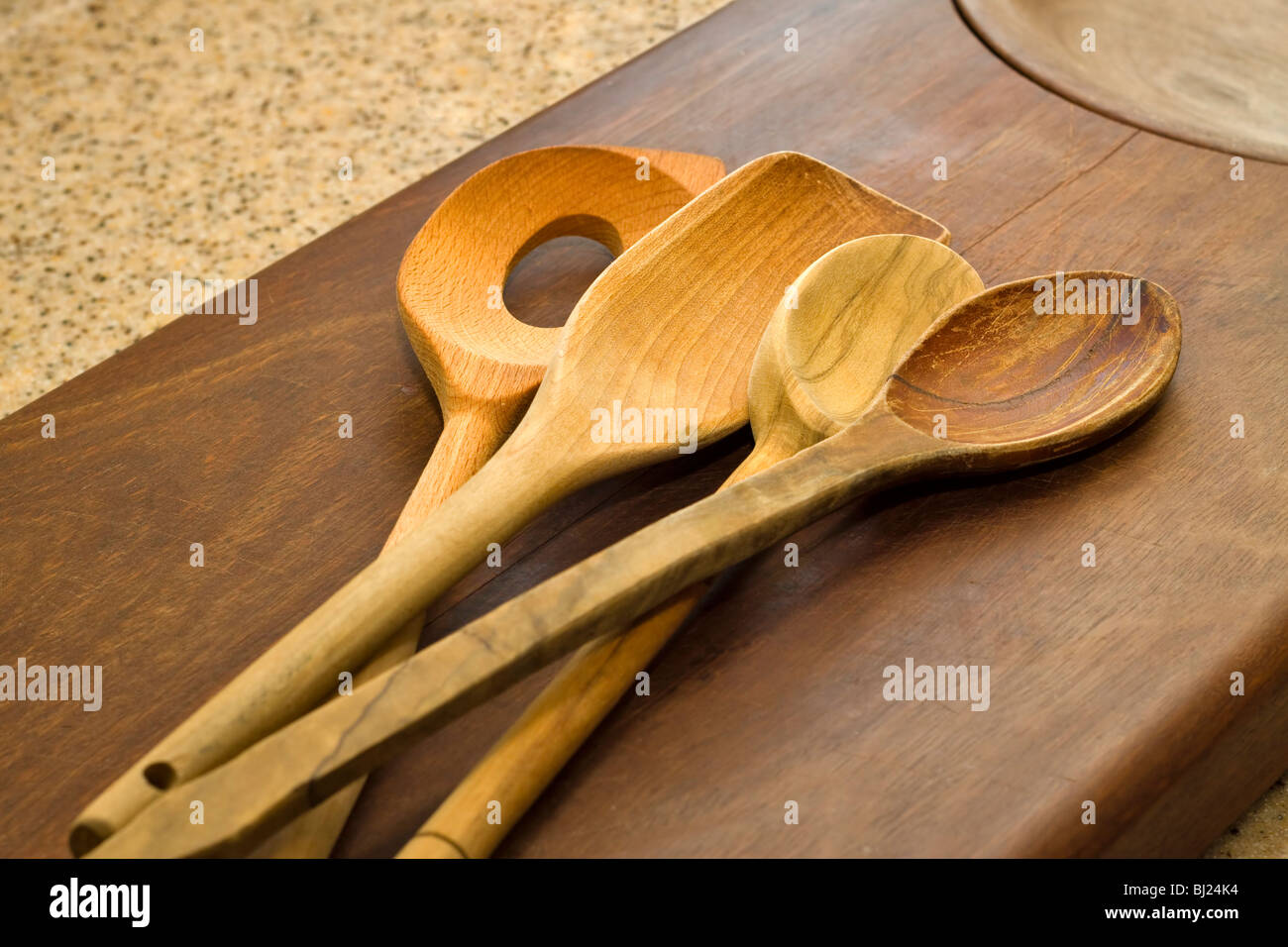 Cucchiai di legno Foto Stock