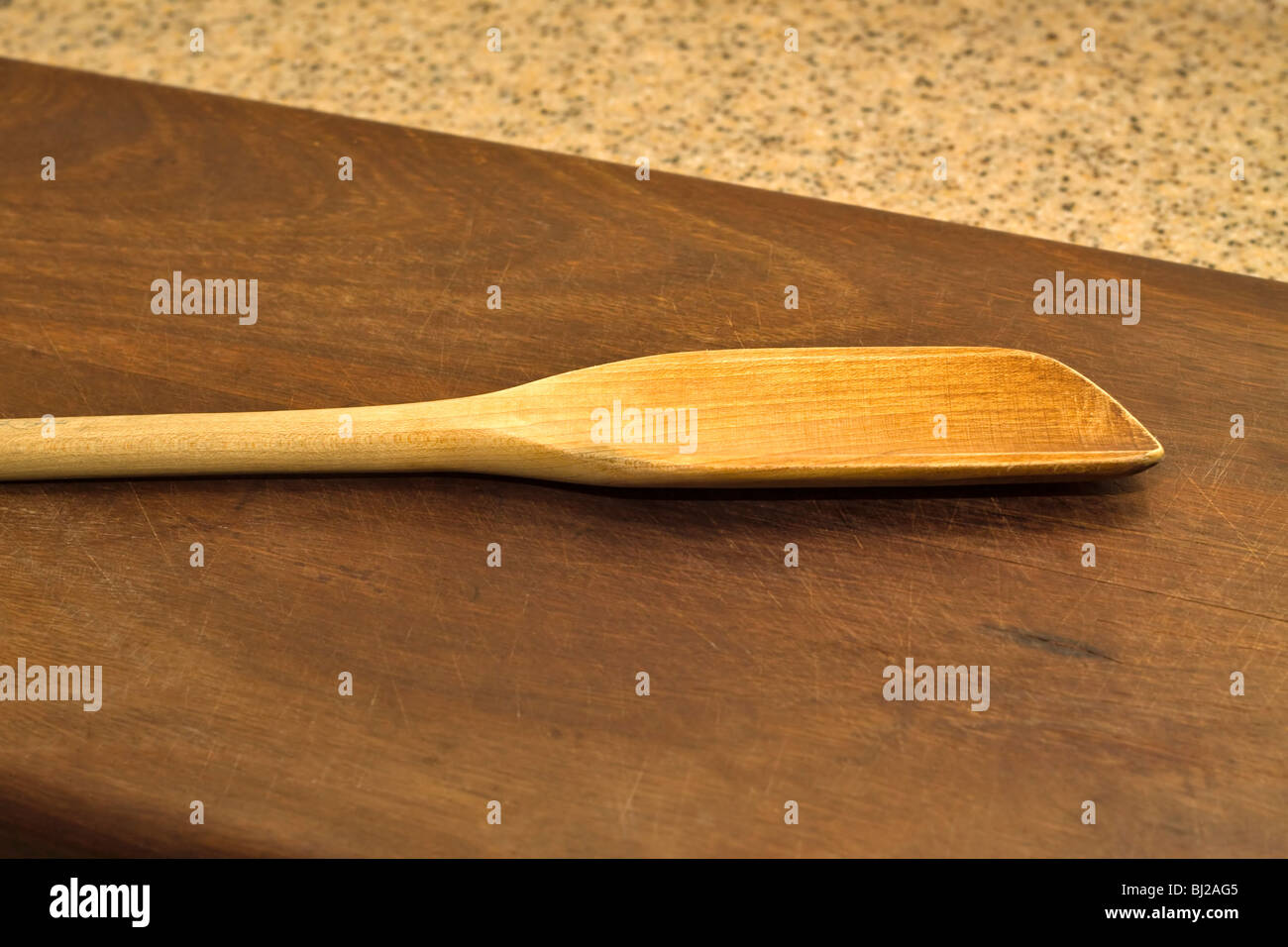 A forma di cucchiaio di legno Foto Stock