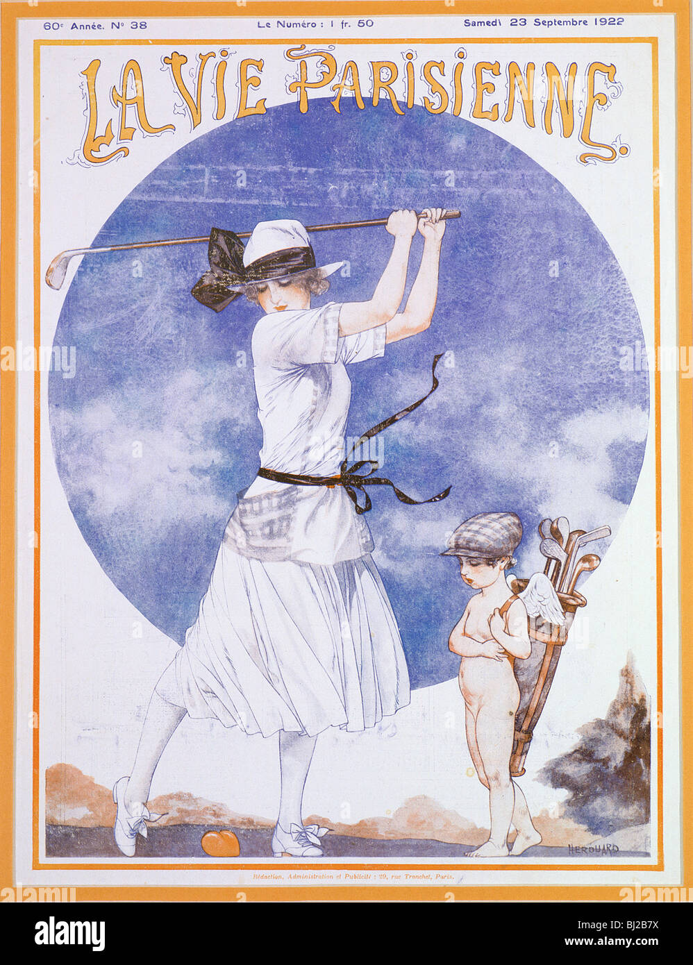 Coperchio del La Vie Parisienne, rivista francese, 23 settembre 1922. Artista: sconosciuto Foto Stock