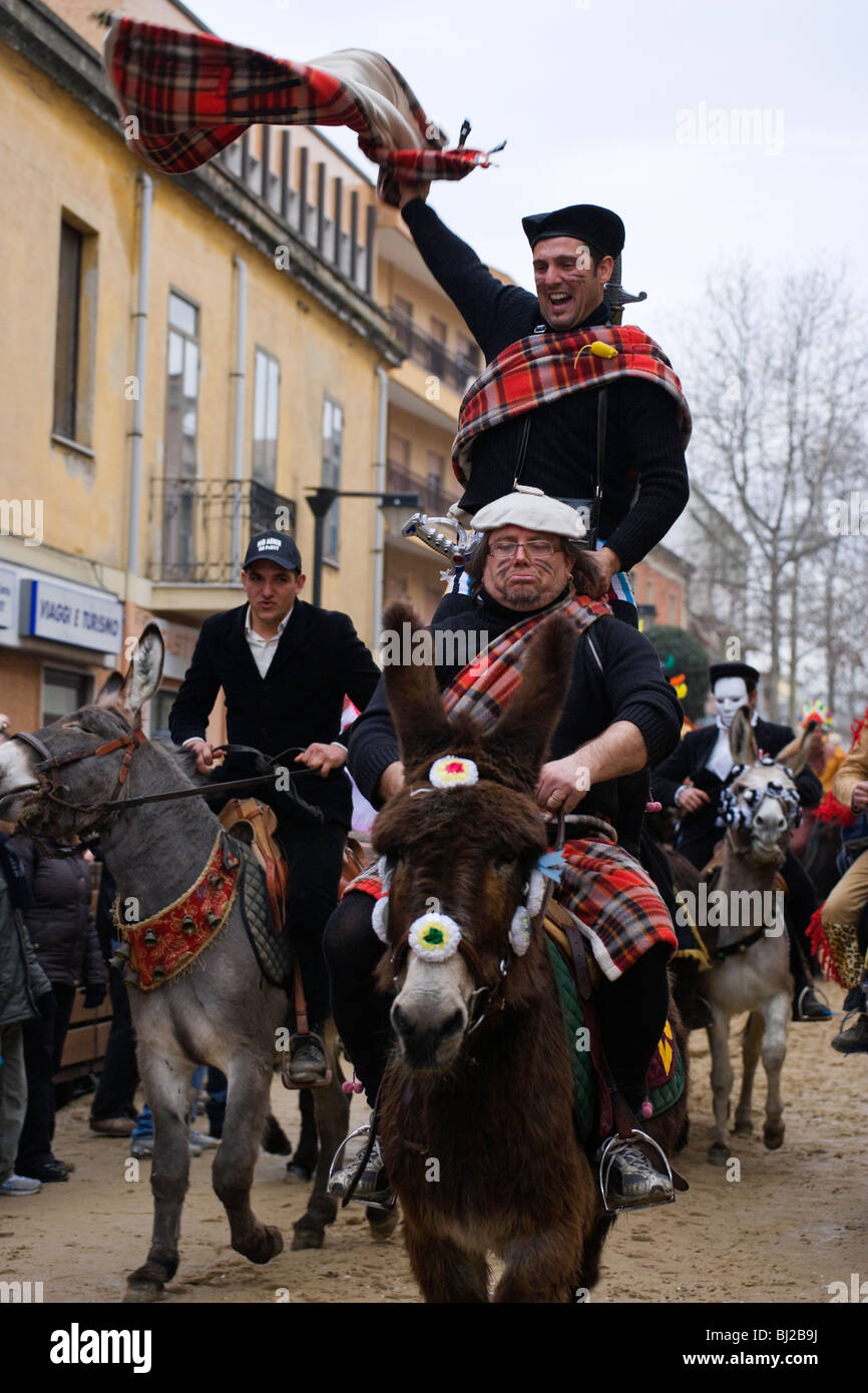 Horse Italia Sartiglia Sardegna tradizione Festival Foto Stock