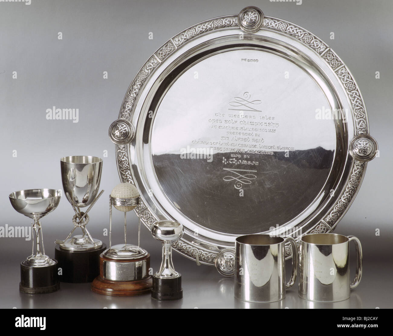 I trofei conquistati da Hector Thomson, 1930s e 1940s. Artista: sconosciuto Foto Stock