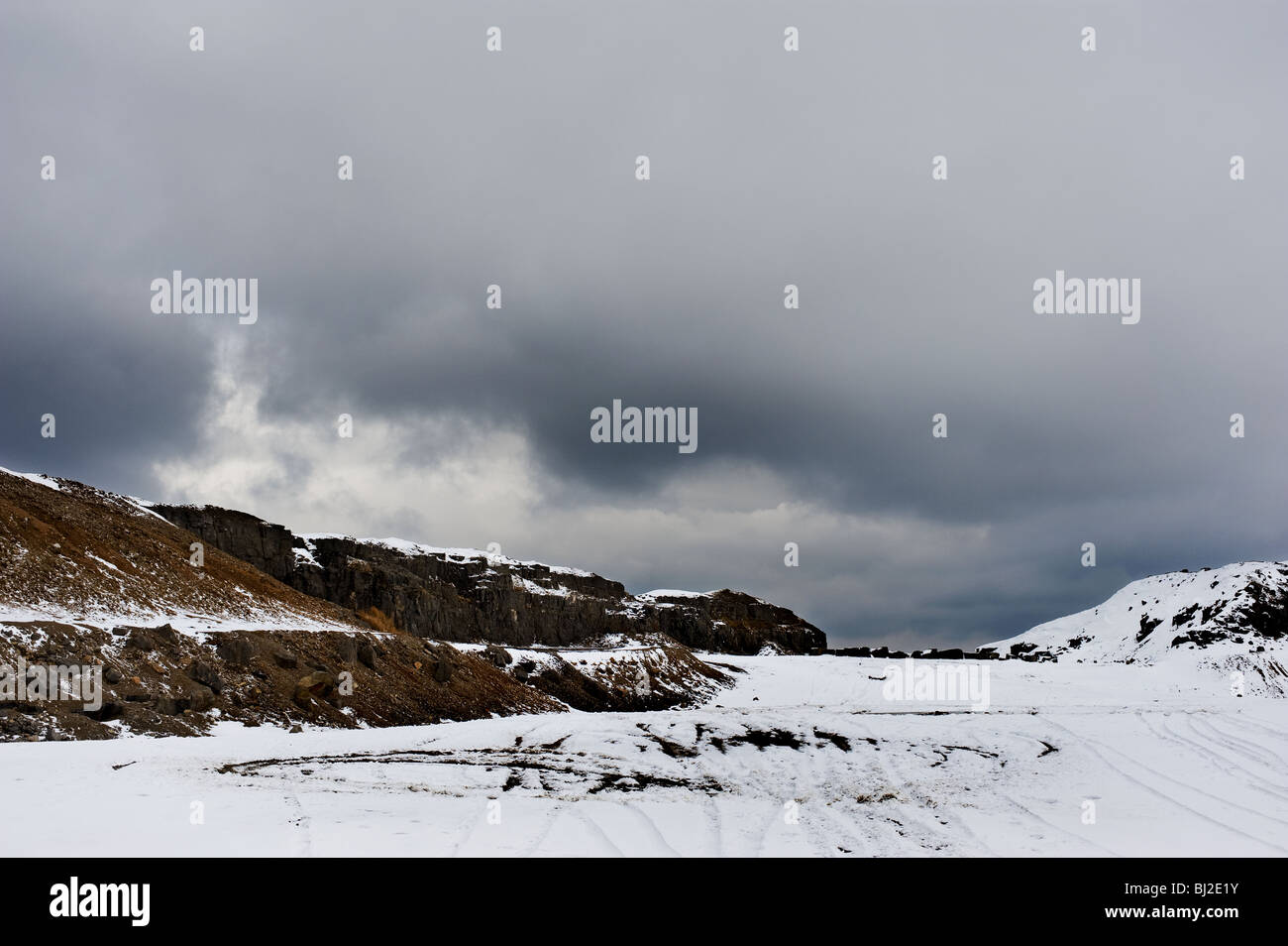 Una cava abbandonata in Galles. Foto Stock