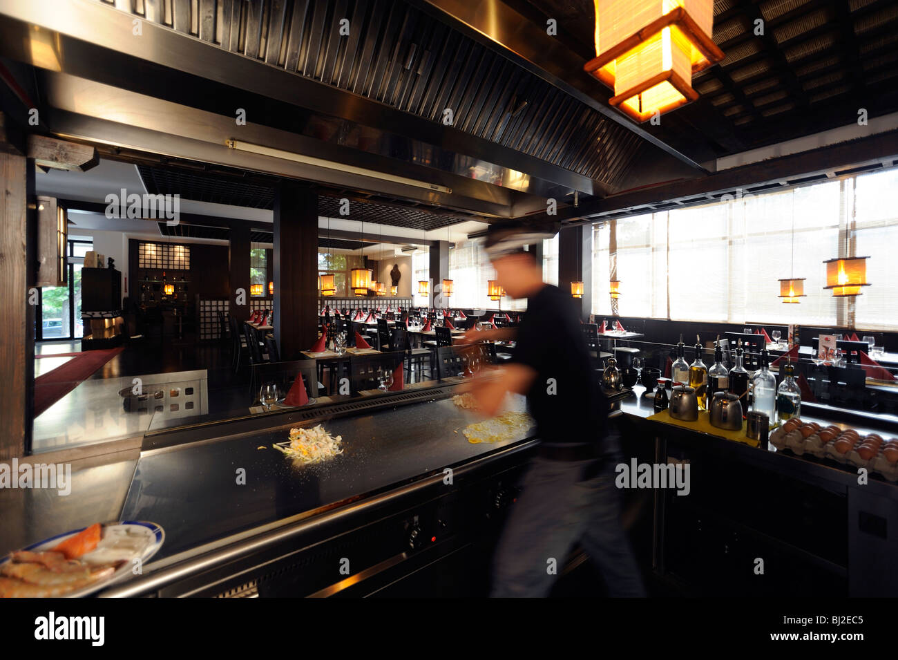 39/5000 tipico ristorante giapponese interno Foto Stock